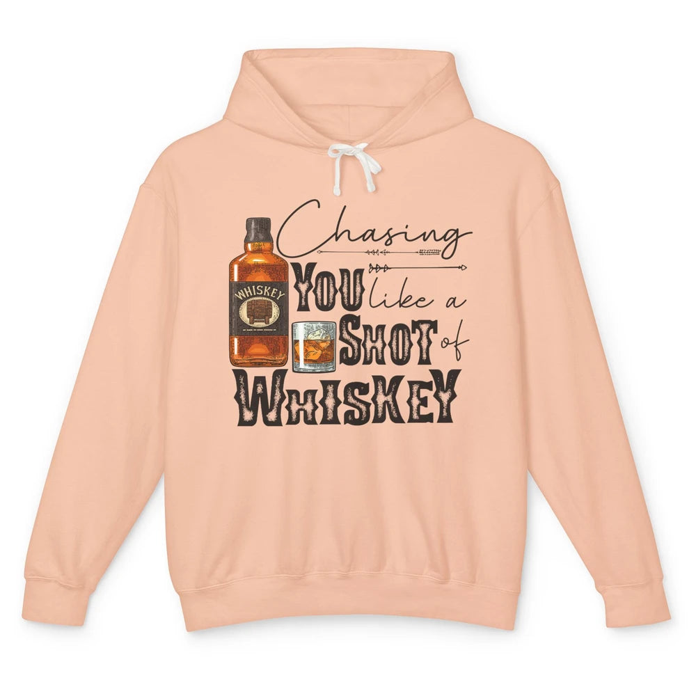 Retro Chasing You Like A Shot Of Whiskey Western Country Unisex Lightweight Hoodie