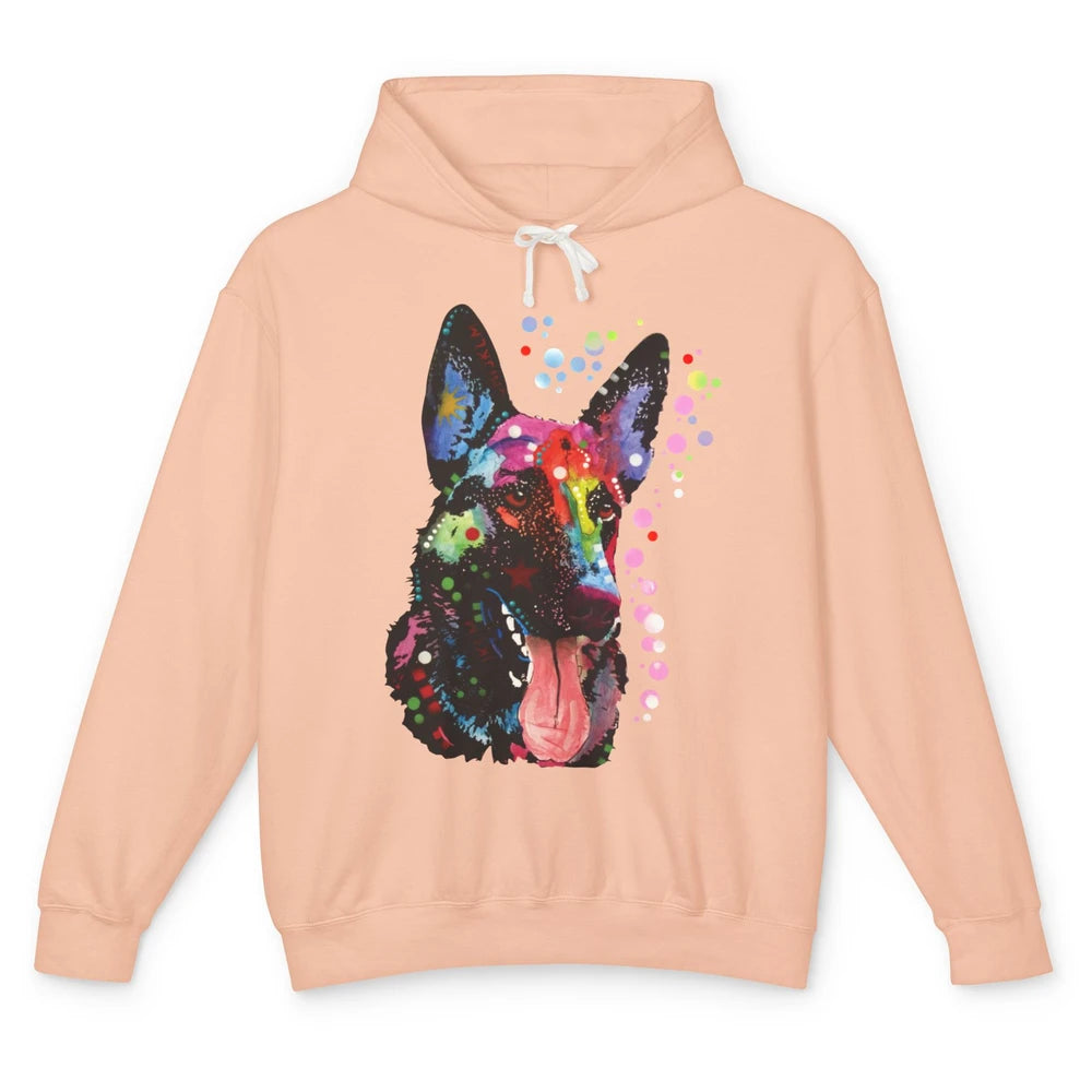 German Shepherd Dog Breed Dean Russo Colorful Dog Lover Unisex Lightweight Hoodie