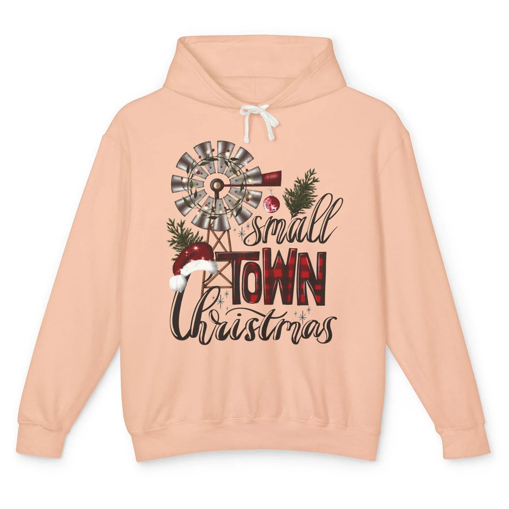 Retro Small Town Christmas Western Hometown Christmas Unisex Lightweight Hoodie