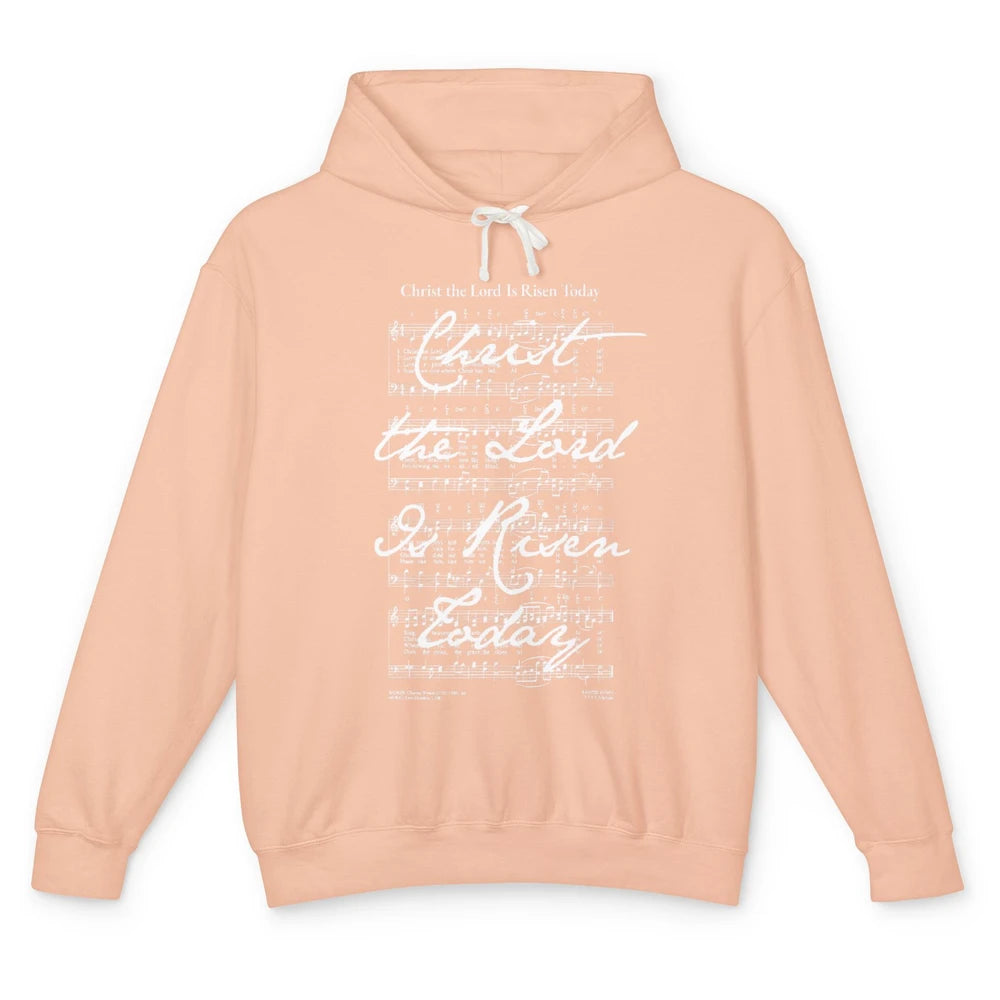 Christian Easter Hymn Christ The Lord Is Risen Musical Notes Unisex Lightweight Hoodie