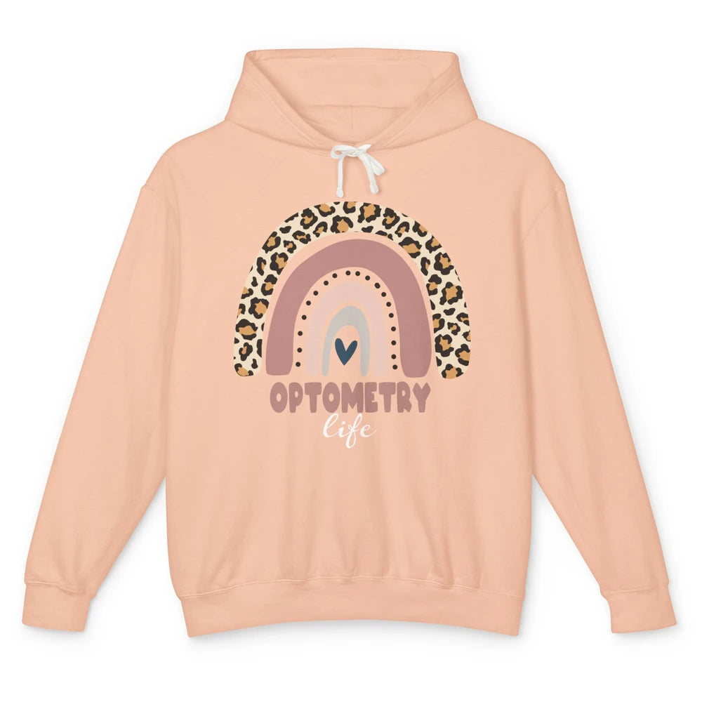 Optometry Life Leopard Rainbow Optometrist Optician Gift Unisex Lightweight Hoodie