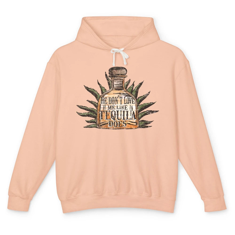 Vintage He Don't Love Me Like Tequila Does Western Country Unisex Lightweight Hoodie