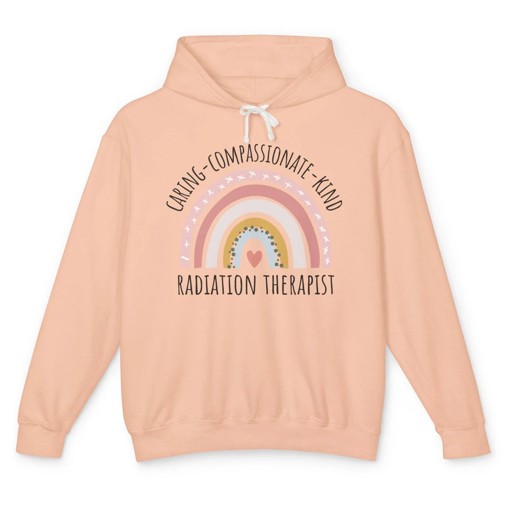 Radiation Therapist Pastel Rainbow Radiation Therapy Gift Unisex Lightweight Hoodie