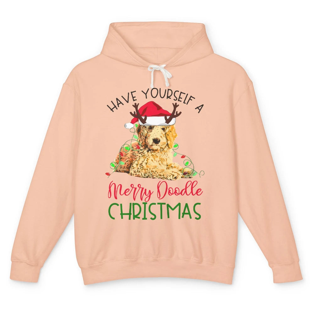 Goldendoodle Have Yourself a Merry Doodle Christmas Dog Mom Unisex Lightweight Hoodie