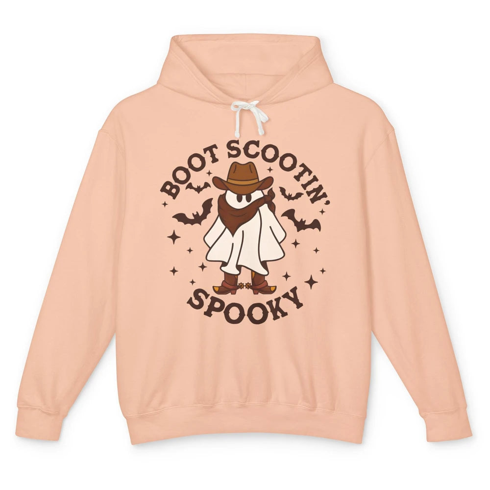 Cowboy Ghost Cowhide Boot Scooting Spooky Western Halloween Unisex Lightweight Hoodie