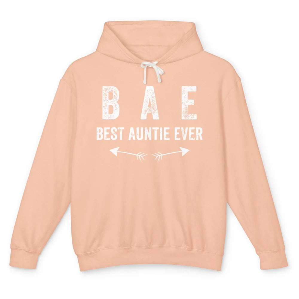 Retro Funny Best Auntie Ever BAE Sisters Aunts Gift Unisex Lightweight Hoodie