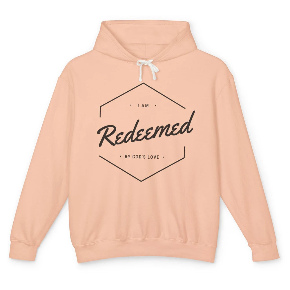 Redeemed By God's Love Butterfly Christian Religious Gift Unisex Lightweight Hoodie