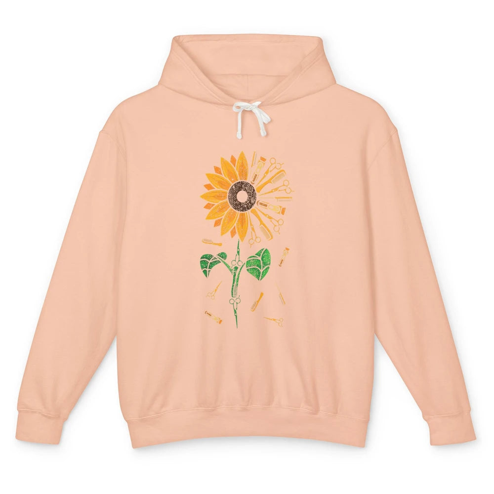 Barber Tool Sunflower Style Hairstylist Hairdresser Vintage Unisex Lightweight Hoodie