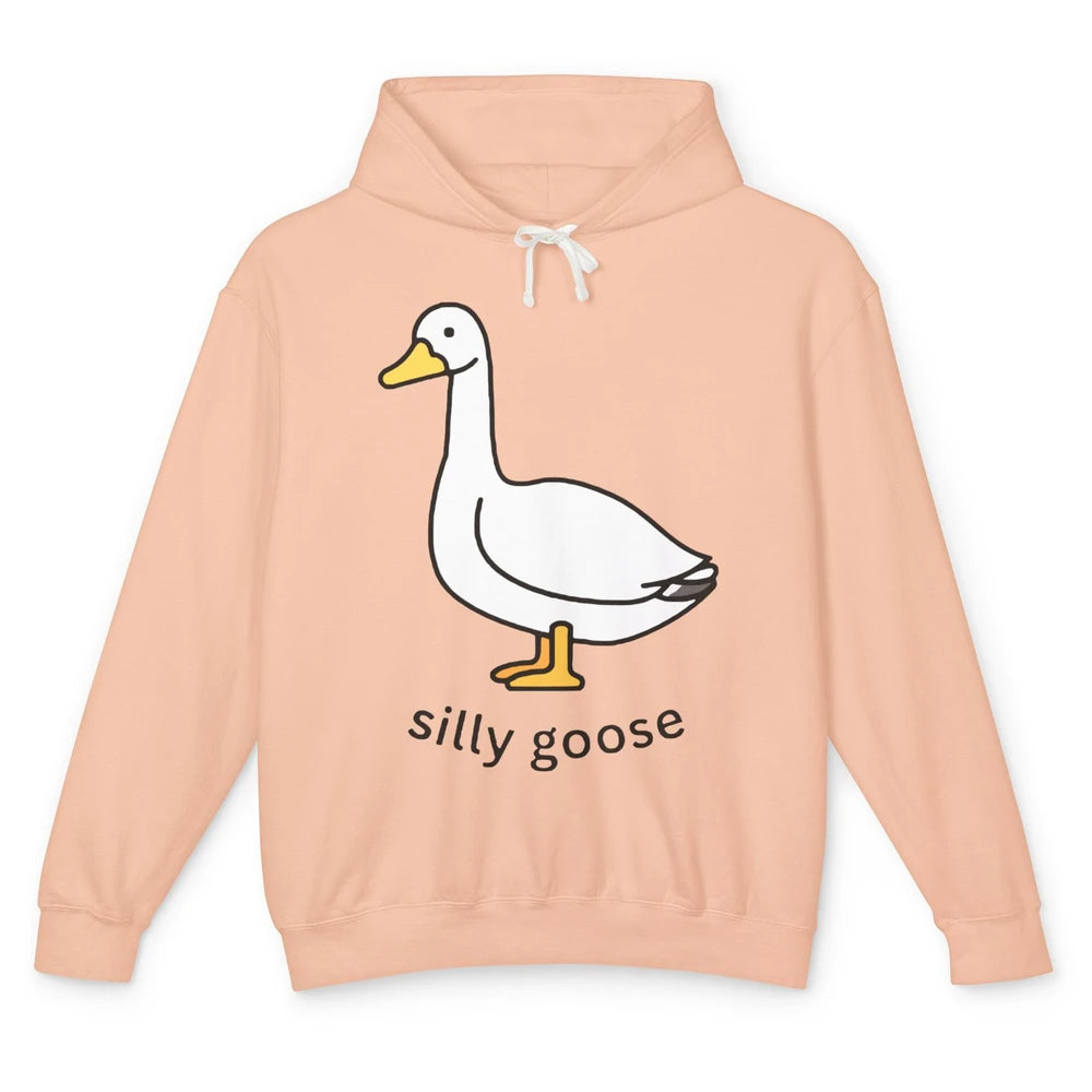 Funny Goose Silly Goose Sarcastic Goose Humor Goose Lovers Unisex Lightweight Hoodie