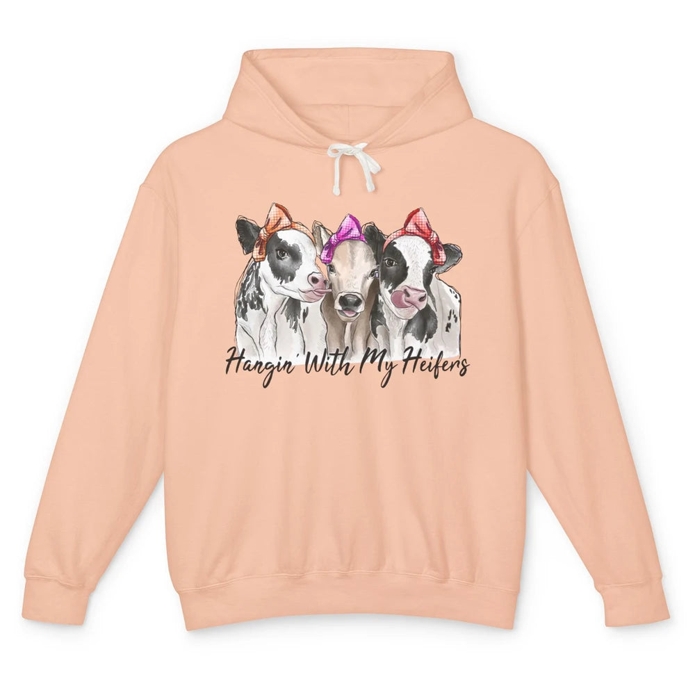 Daisy Cow Heifer Hanging With My Heifer Cow Castle Farmers Unisex Lightweight Hoodie