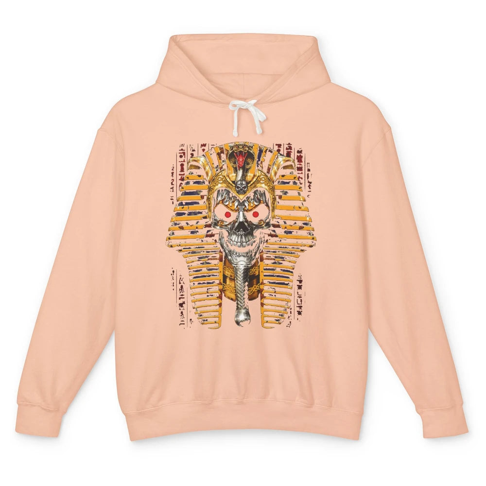 Ancient Egyptian Pyramid Skull King Tut Pharaoh Tutankhamun Unisex Lightweight Hoodie