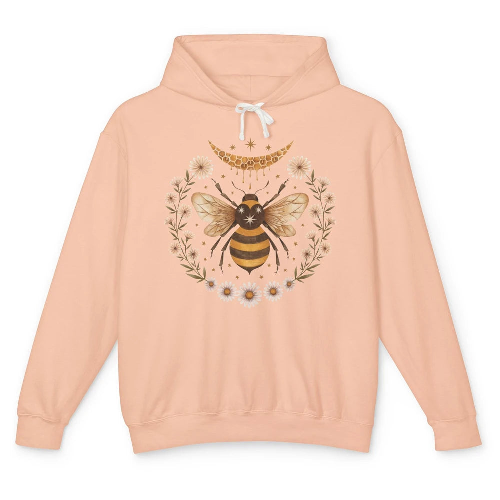 Funny Bee Honey Moon Cute Bee Lovers Unisex Lightweight Hoodie