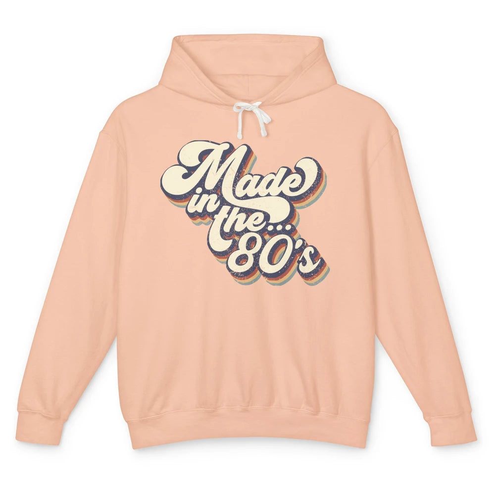 Retro Vintage Made In The 80's 1980s Born Birthday 80s Born Unisex Lightweight Hoodie