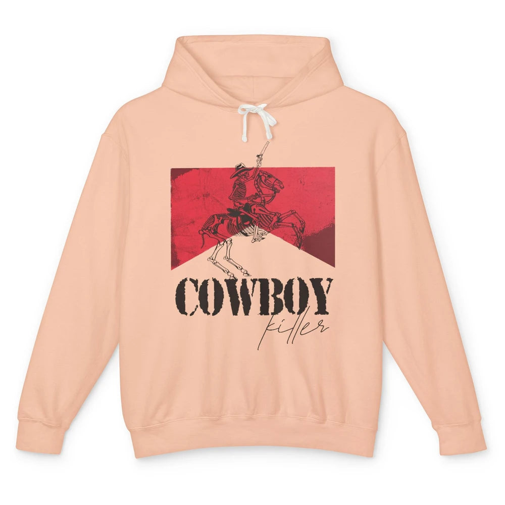 Skeleton Cowboy Killer Howdy Western Country Cowgirl Gift Unisex Lightweight Hoodie