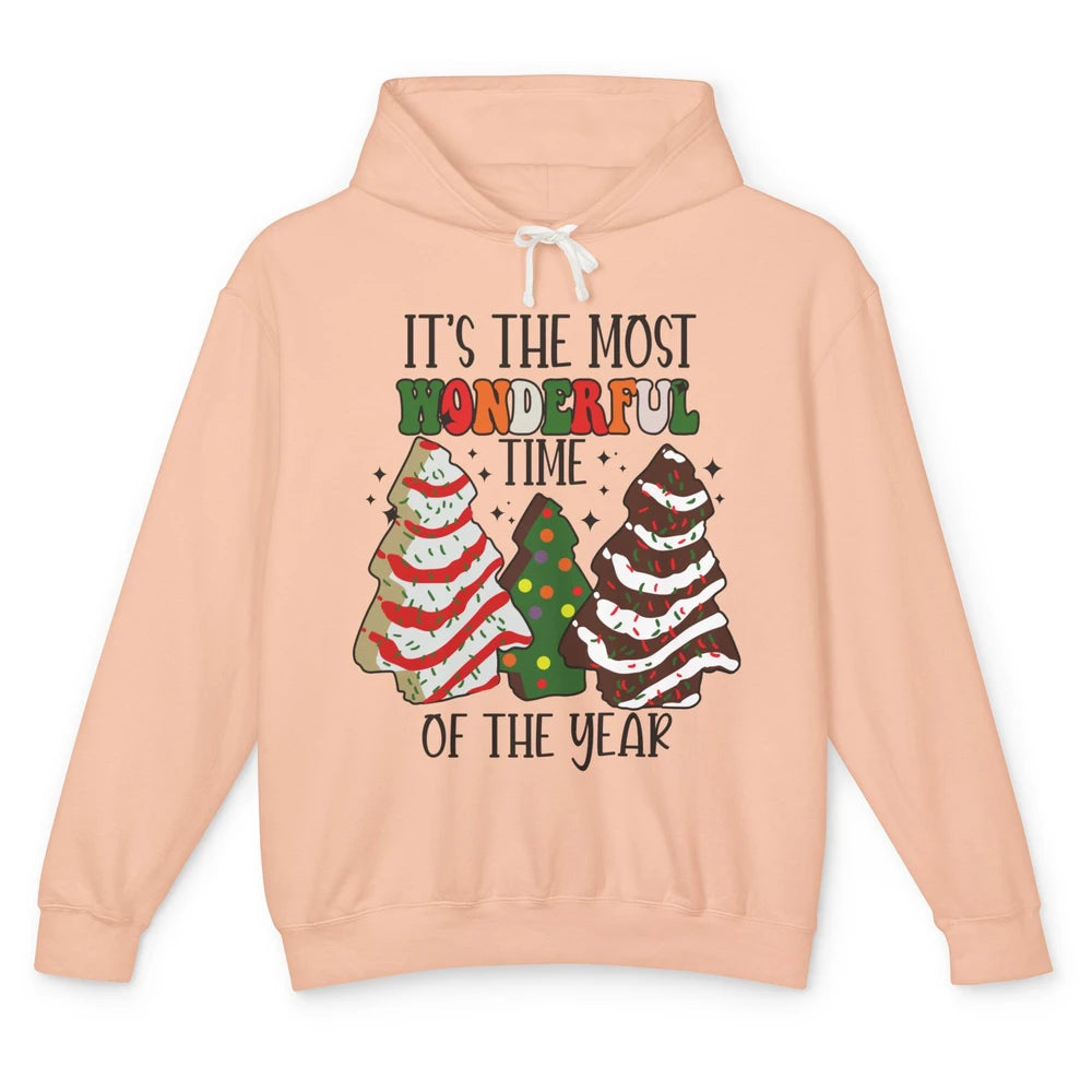 Christmas Tree Cakes Most Wonderful Time Of Year Christmas Unisex Lightweight Hoodie