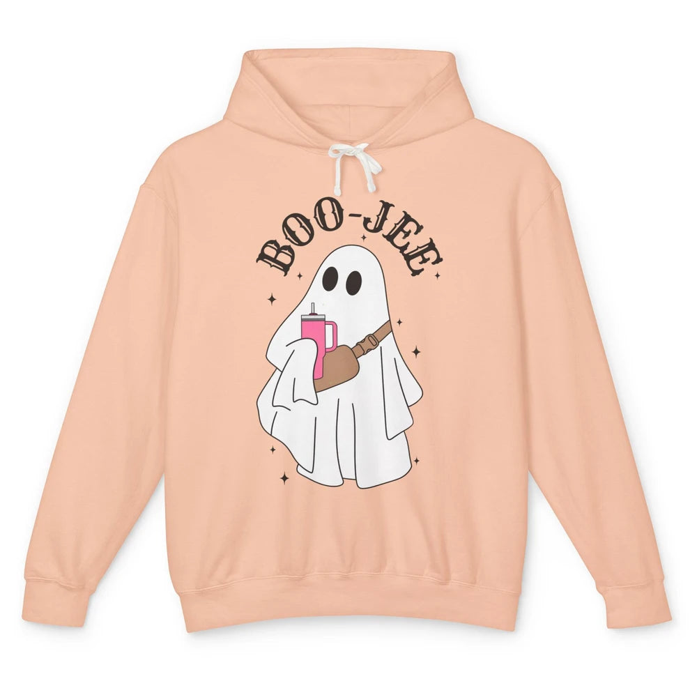 Funny Cute Ghost Boo-jee Fall Halloween Cute Boo Western Unisex Lightweight Hoodie