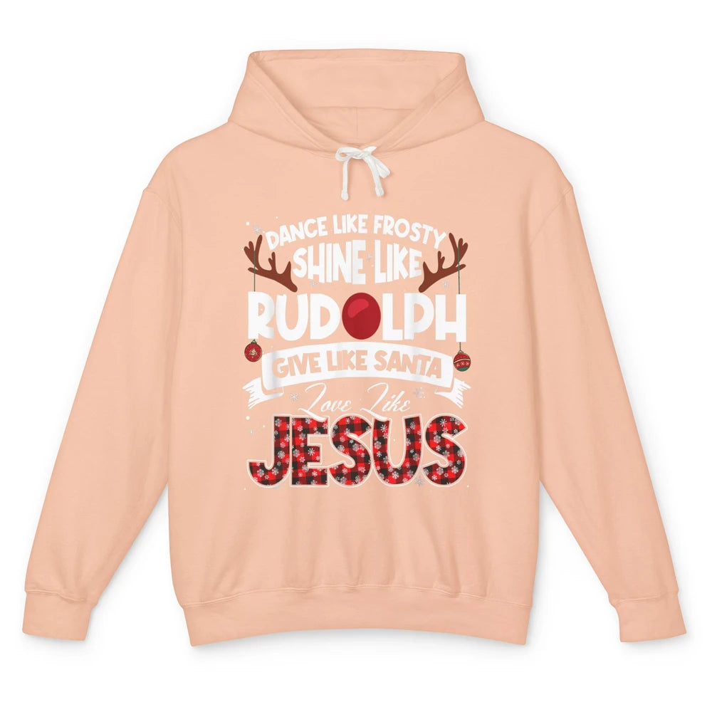 Merry Christmas Santa Frosty Rudolph Jesus Xmas God Reindeer Unisex Lightweight Hoodie