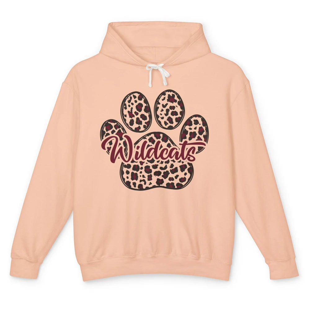 Wildcats Spirit Cat Paw Leopard Western Cat Mom Cat Lovers Unisex Lightweight Hoodie