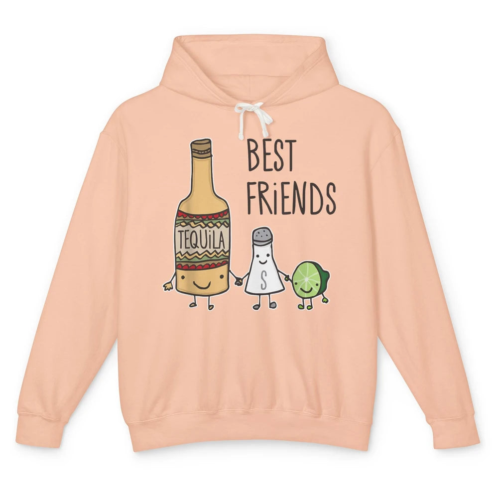 Best Friends Tequila Salt Lime Margarita Drink Wine Pun Joke Unisex Lightweight Hoodie