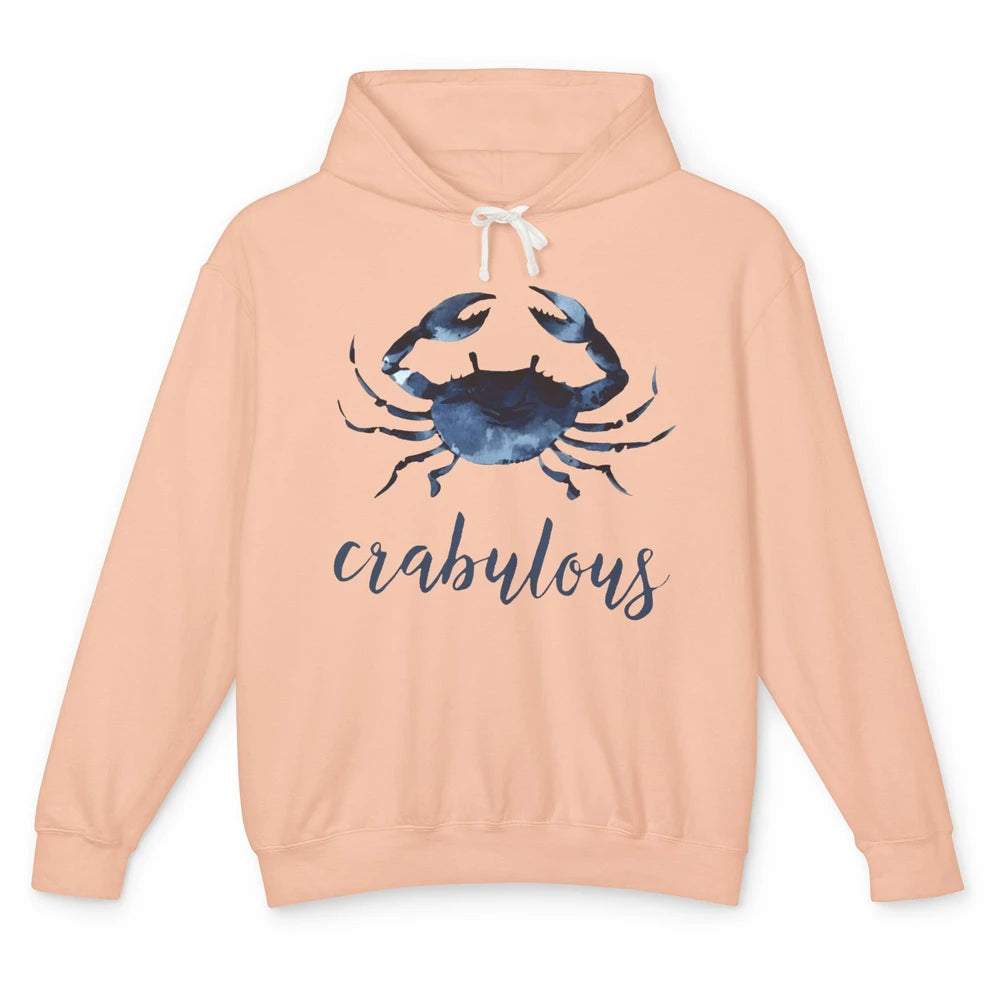 Crabulous Crab Season Feeling Crabulous Crab Lovers Gift Unisex Lightweight Hoodie