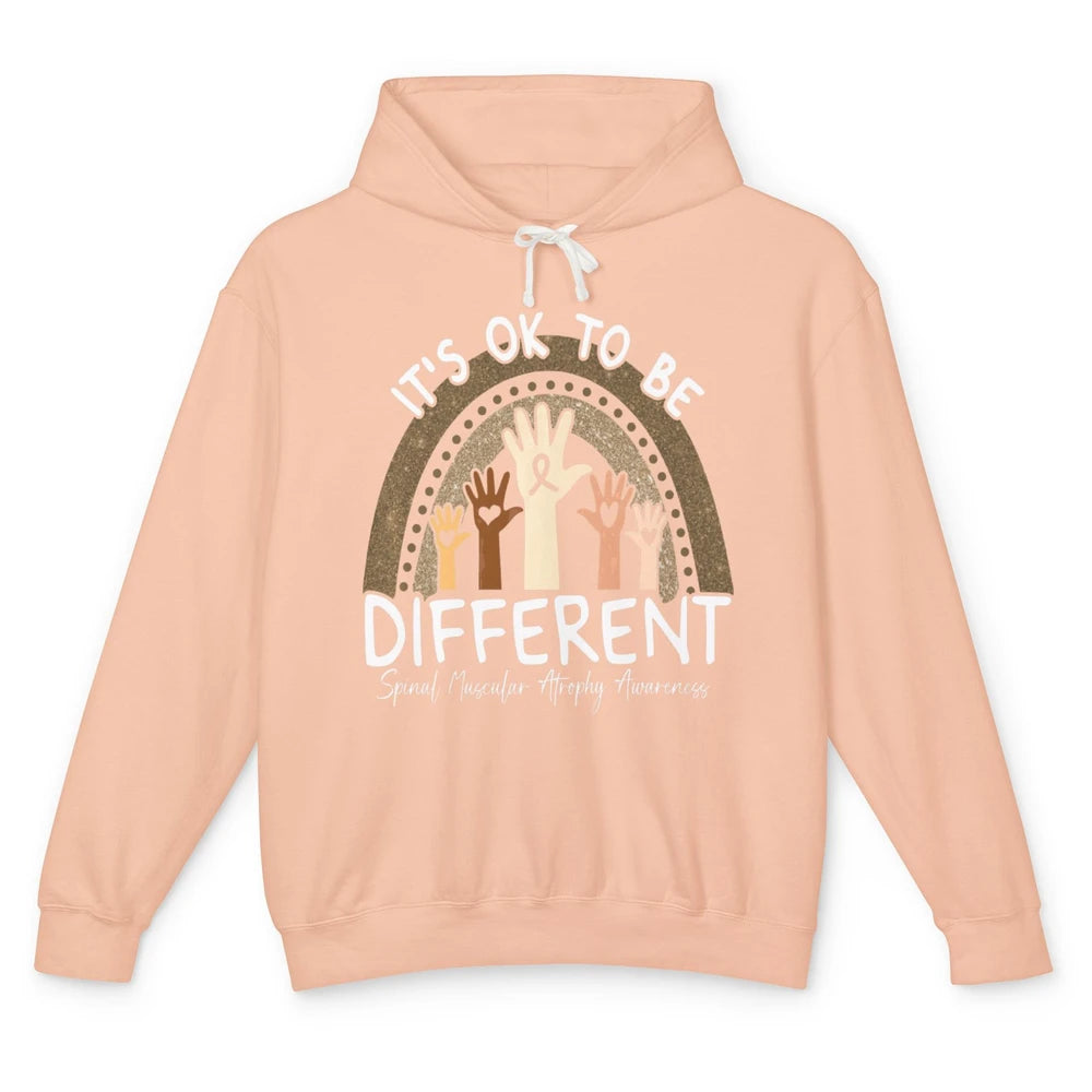 OK Be Different Rainbow Warrior Spinal Muscular Atrophy SMA Unisex Lightweight Hoodie