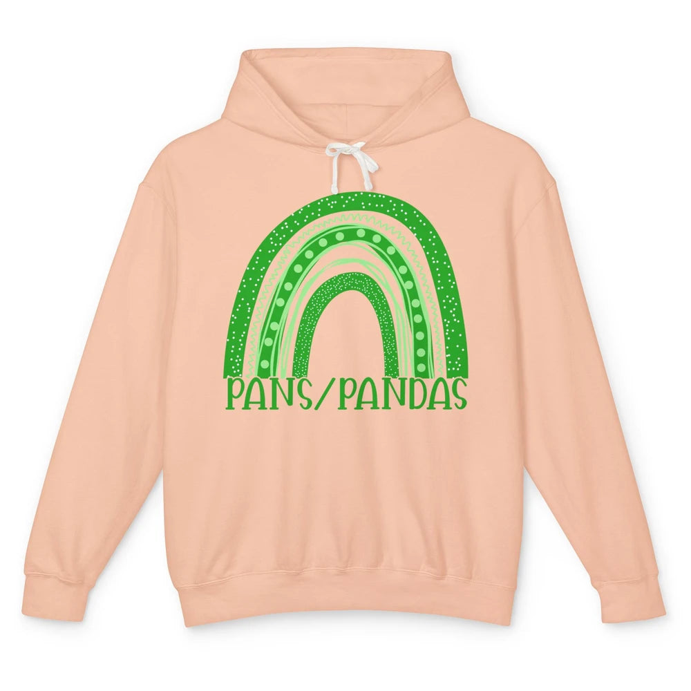 PANS/PANDAS Awareness Floral Green Ribbon Rainbow Pans Unisex Lightweight Hoodie