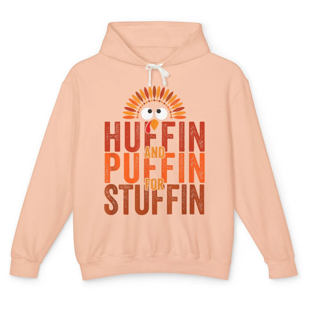 Thanksgiving Run Turkey Trot Huffin And Puffin Chicken Fall Unisex Lightweight Hoodie