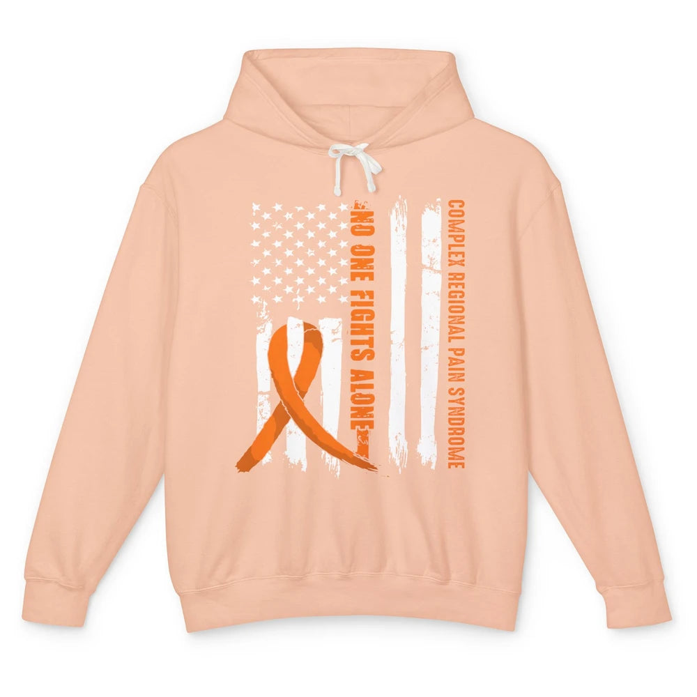 Complex Regional Pain Syndrome Ribbon US Flag No One Fight Unisex Lightweight Hoodie