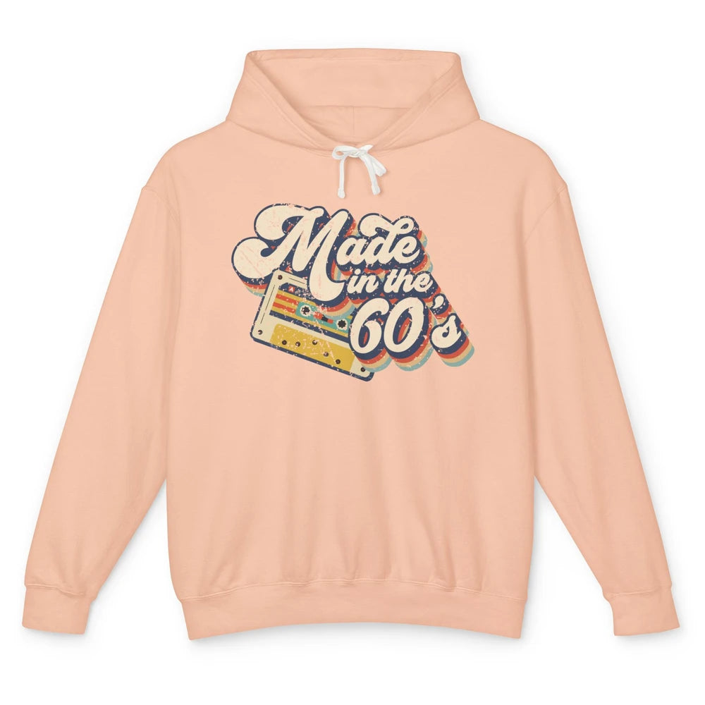 Retro Cassette Made In The 60's 1960s Born Birthday Day Gift Unisex Lightweight Hoodie