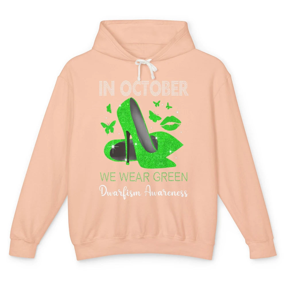 Dwarfism Warrior In October Wear Green High Heels Butterfly Unisex Lightweight Hoodie