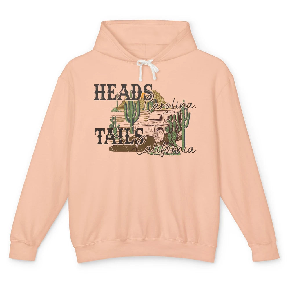 Heads Carolina Tail California Western Country Desert Cactus Unisex Lightweight Hoodie