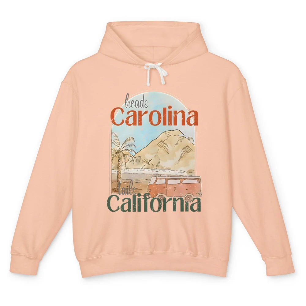 Retro Heads Carolina Tails California Western Country Summer Unisex Lightweight Hoodie