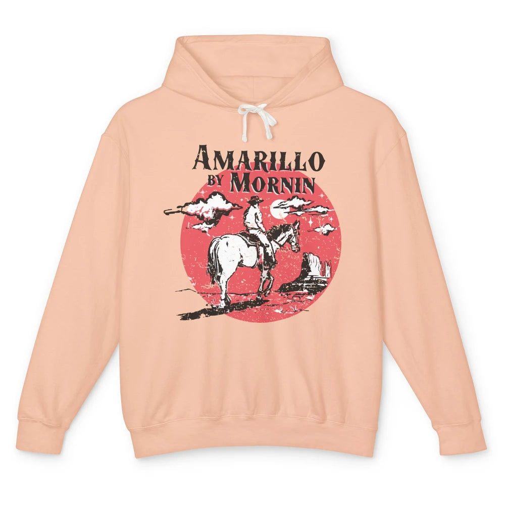 Retro Country Music Amarillo By Morning Western Cowboy Gift Unisex Lightweight Hoodie