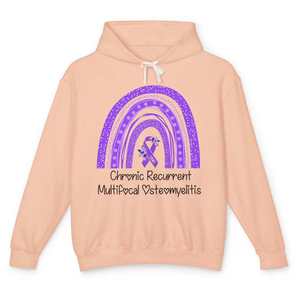 Chronic Recurrent Multifocal Osteomyelitis CRMO Rainbow Unisex Lightweight Hoodie