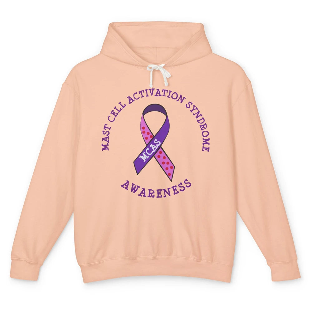 MCAS Mast Cell Activation Syndrome Awareness MCAS Ribbon Unisex Lightweight Hoodie