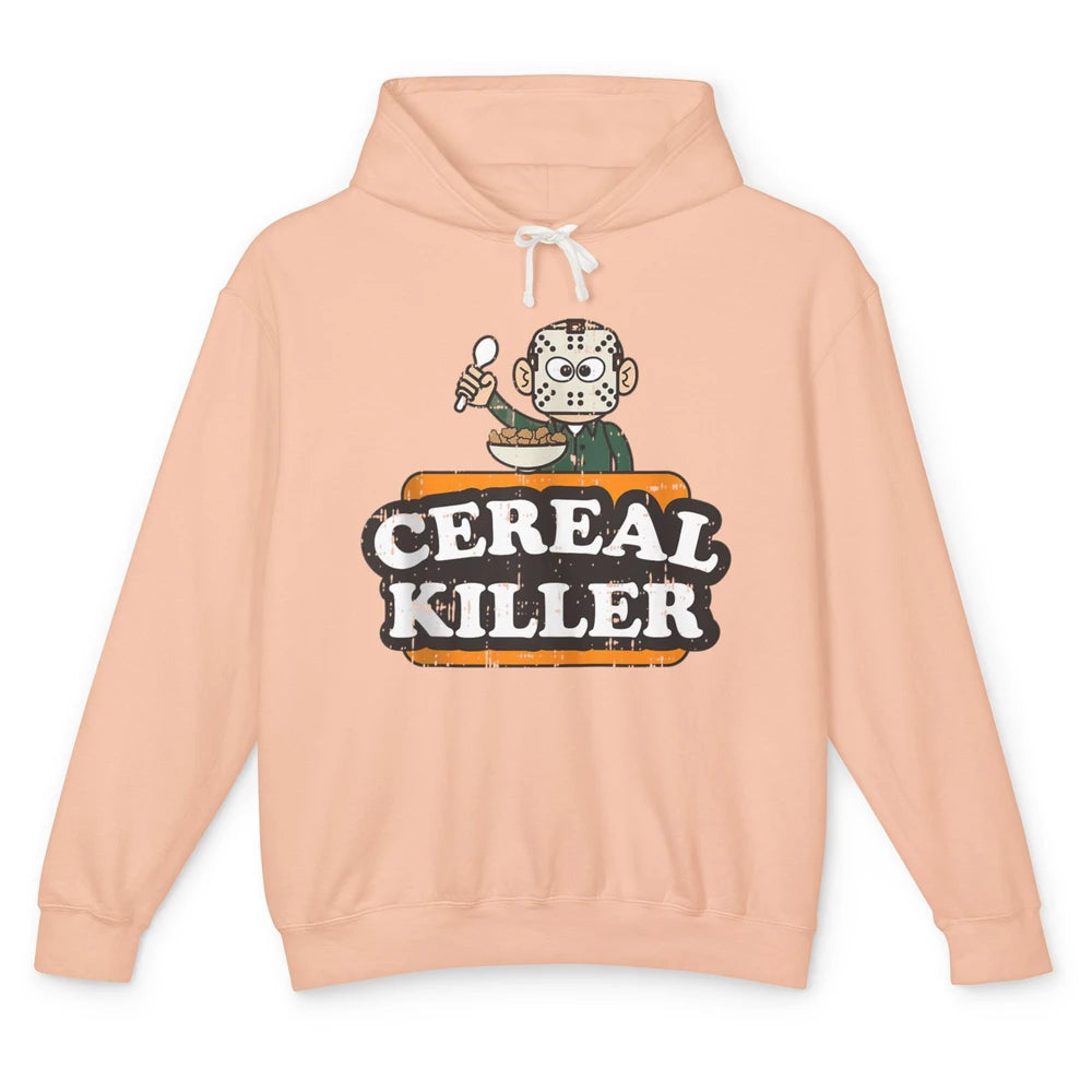 Funny Cereal Killer Food Pun Humor Halloween Spooky Season Unisex Lightweight Hoodie