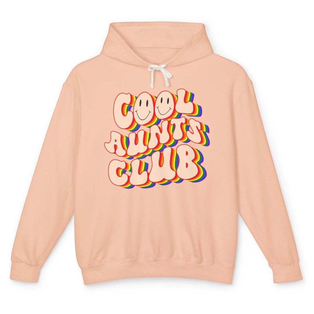 Groovy Cool Aunts Club LGBTQ Pride Member Aunt Sister Friend Unisex Lightweight Hoodie