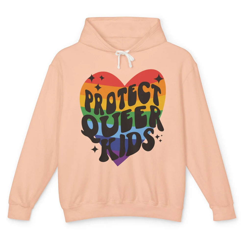 Protect Queer Kids Protect Trans Youth LGBT Gay Pride Ally Unisex Lightweight Hoodie