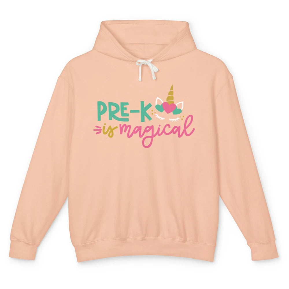 Unicorn Pre-K is Magical Preschool Squad Teacher Student Unisex Lightweight Hoodie