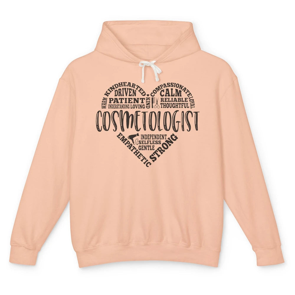 Cosmetologist Typography Cosmetology Beautician Appreciation Unisex Lightweight Hoodie