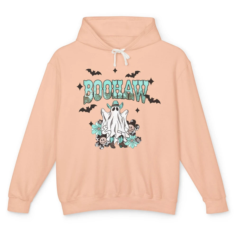 Retro Cowboy Ghost Boohaw Boot Scooting Western Halloween Unisex Lightweight Hoodie