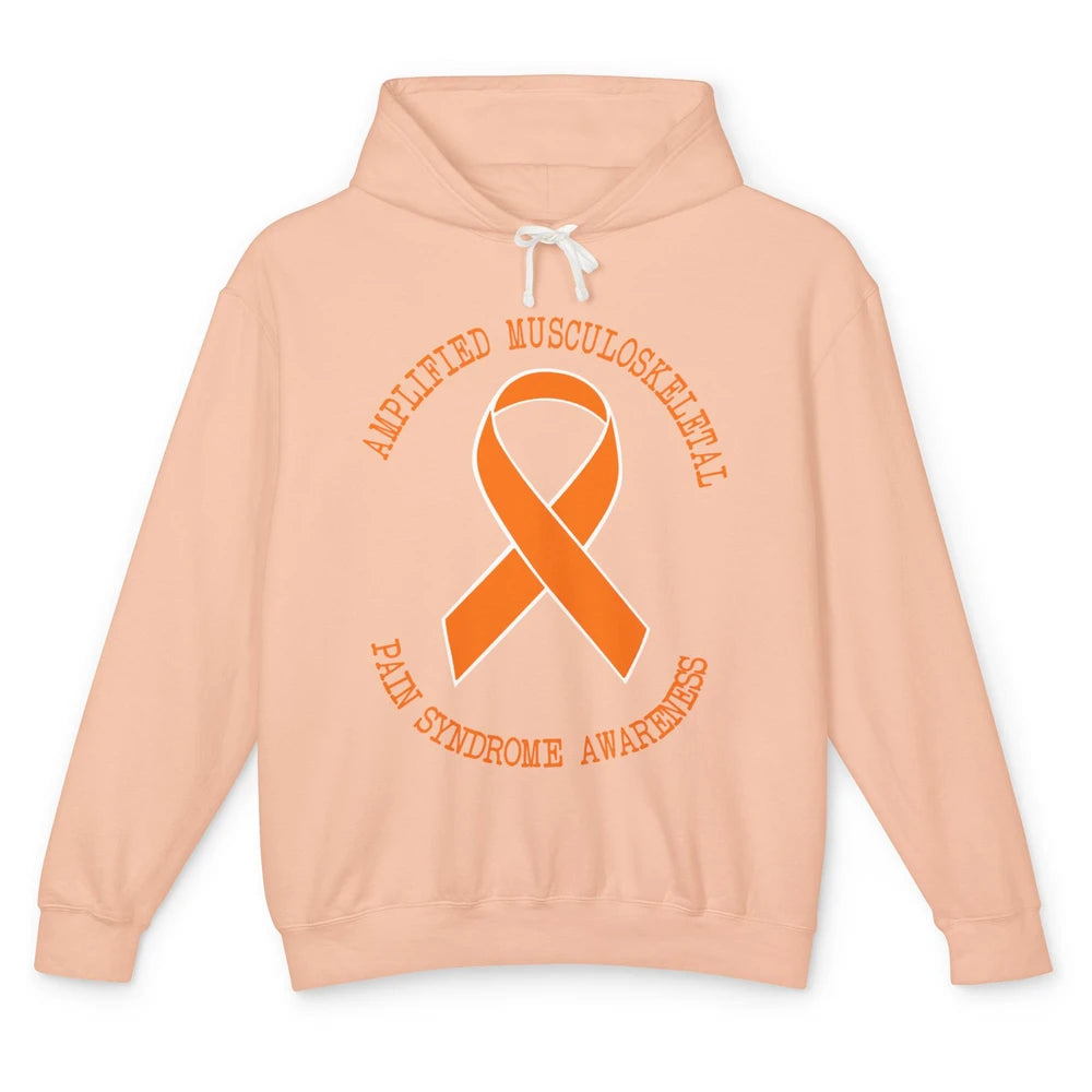 Amplified Musculoskeletal Pain Syndrome AMPS Orange Ribbon Unisex Lightweight Hoodie