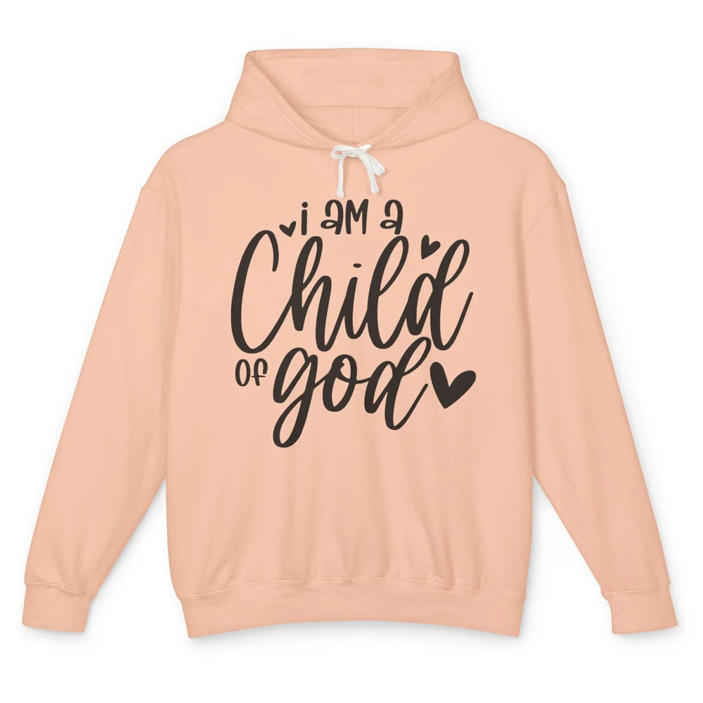 Christian Cross I'm Child Of God Bible Verse Faith Religious Unisex Lightweight Hoodie