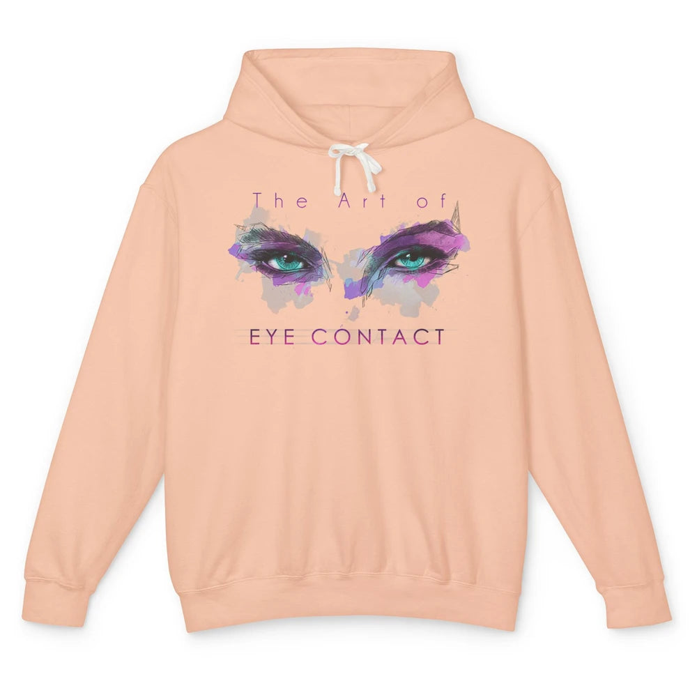 Art Eye Contact Optometry Ophthalmology Optician Watercolor Unisex Lightweight Hoodie