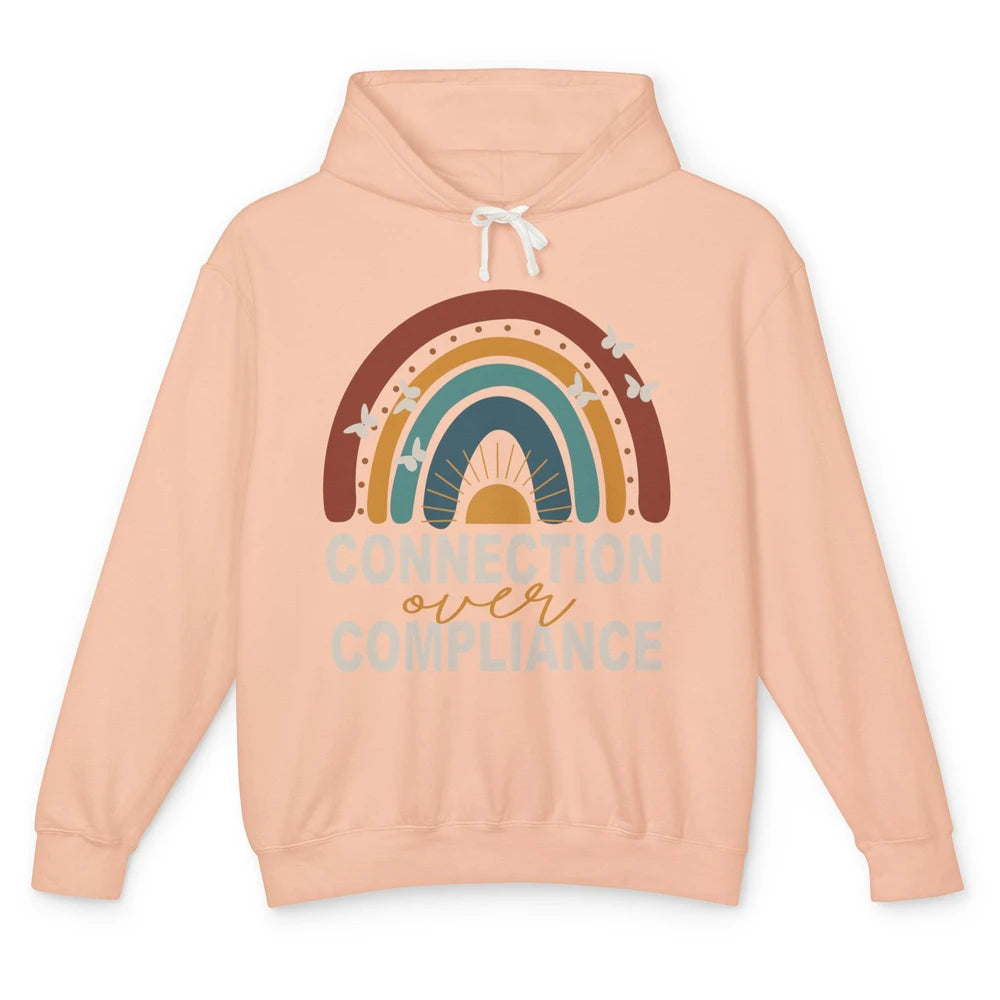 Dyslexia Rainbow Connection Over Compliance Sped Teacher ABA Unisex Lightweight Hoodie