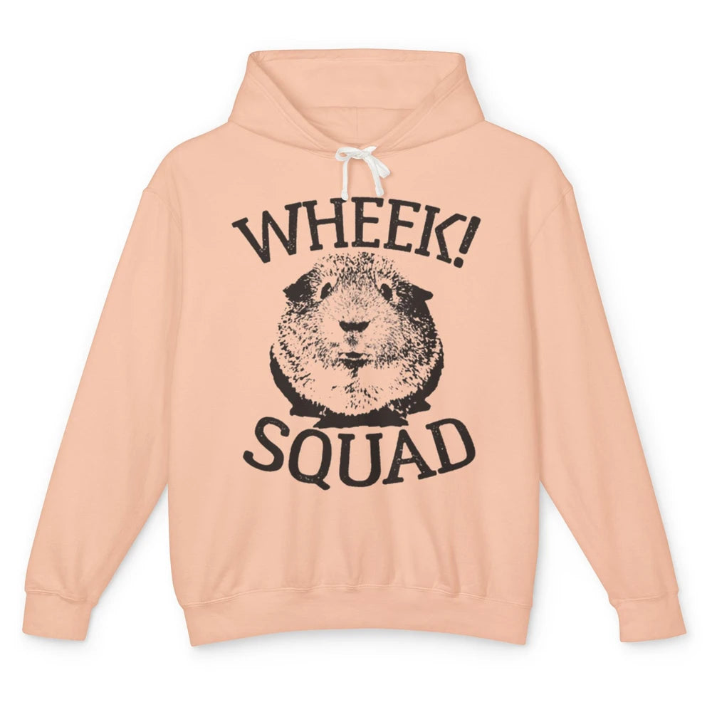 Guinea Pig Wheek Squad Funny Pet Fur Animal Hamster Owner Unisex Lightweight Hoodie