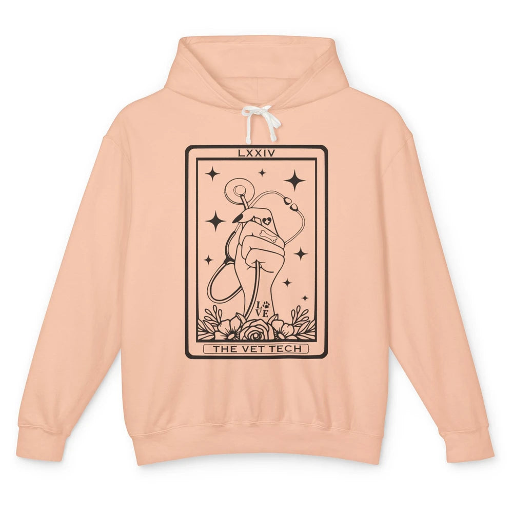 The Vet Tech Tarot Card Veterinary Tech Vet Nurse Halloween Unisex Lightweight Hoodie