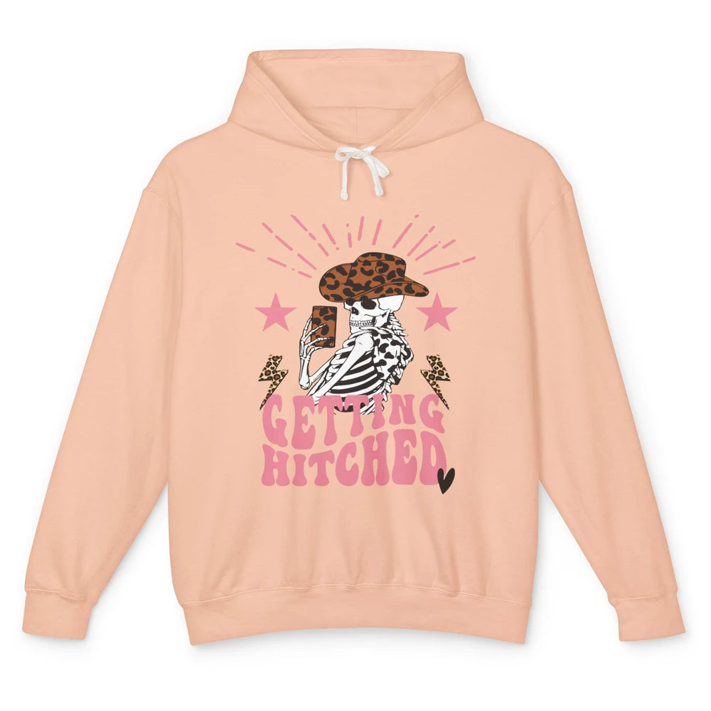 Leopard Skeleton Cowgirl Selfie Bachelorette Western Country Unisex Lightweight Hoodie