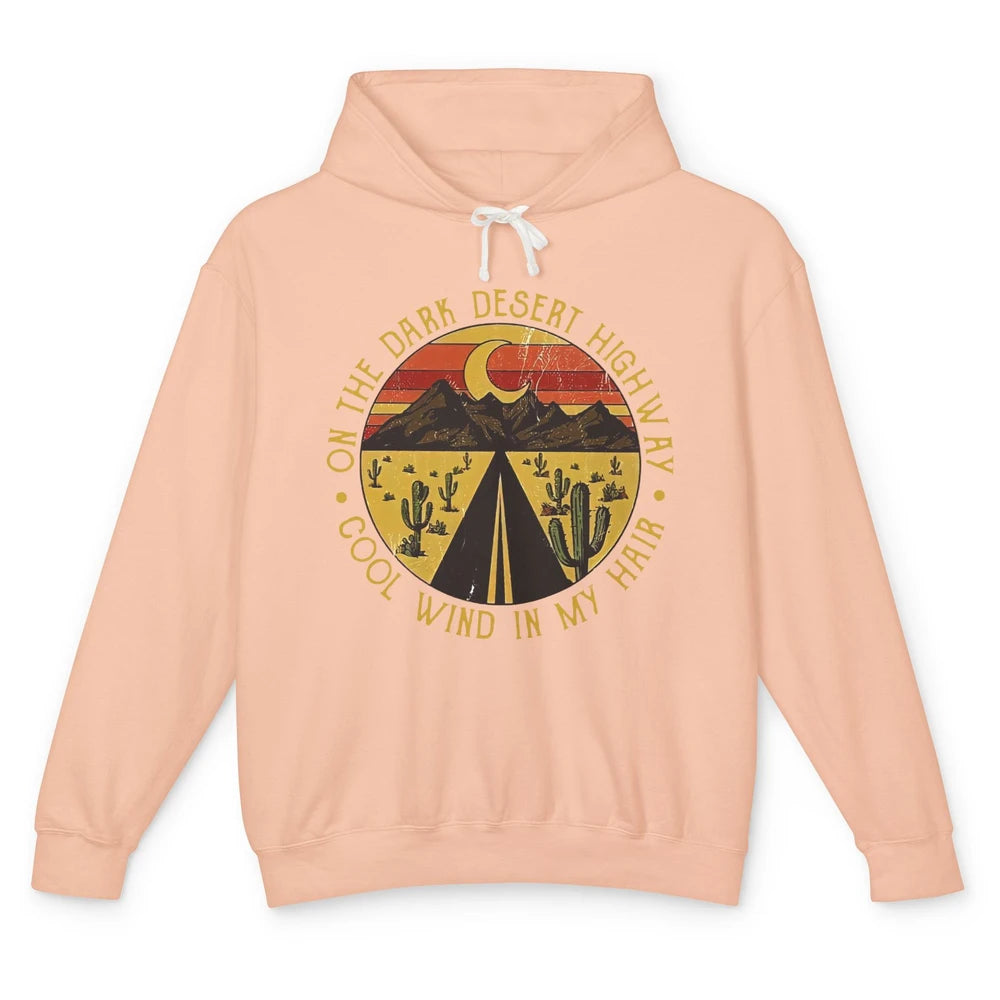 Highway Desert Sunset Wind On My Hair Western Country Girls Unisex Lightweight Hoodie