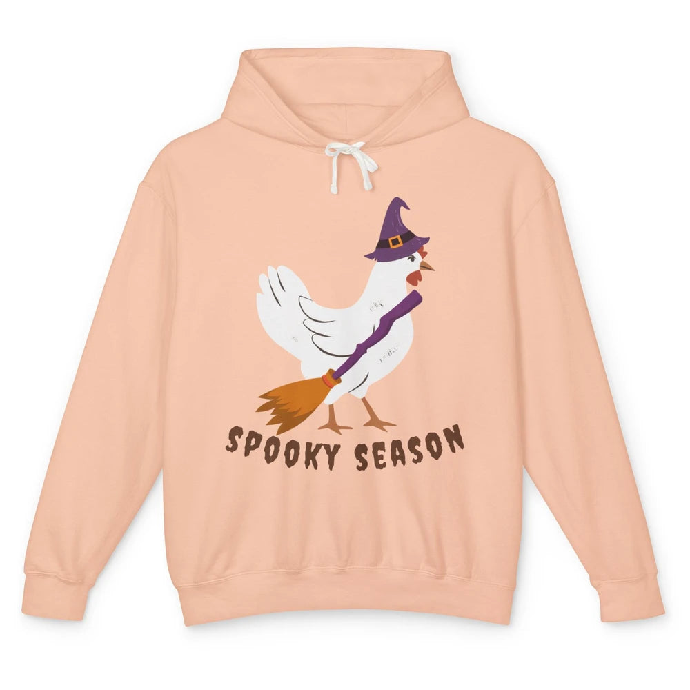 Halloween Chicken Spooky Season Trick Or Treat Farm Life Unisex Lightweight Hoodie